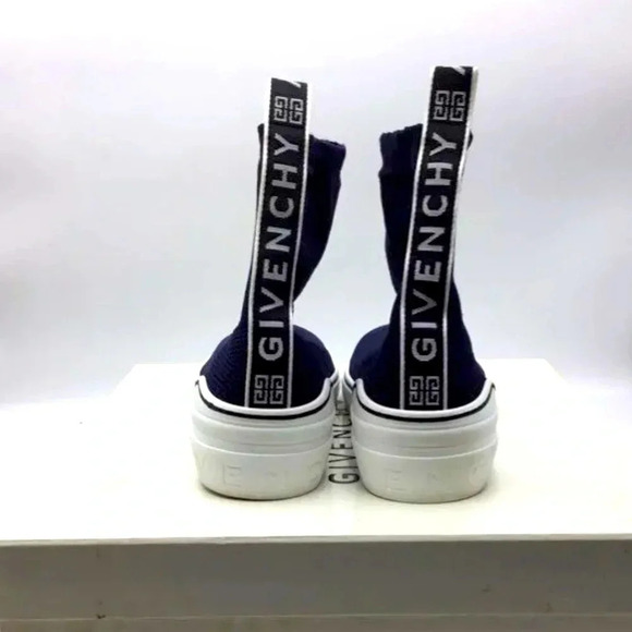 Givenchy navy George V Sock Round Toe Sneakers Size 40 - Picture 1 of 10